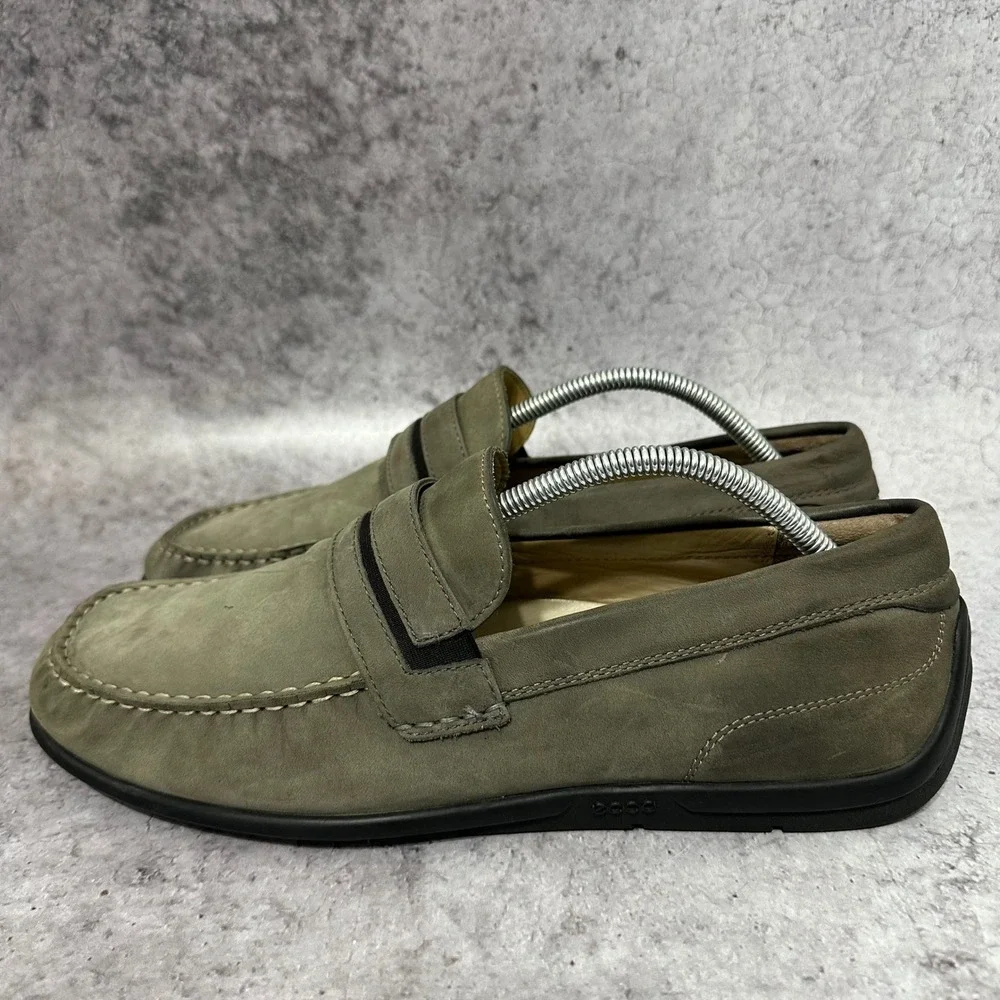 ECCO Classic Moccasin 2.0 Penny Loafer Mens 44 EU 10-10.5 US Grey Slip